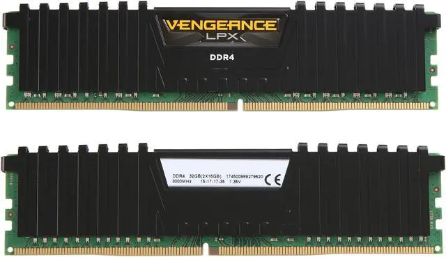 Alt view image 2 of 3 - CORSAIR Vengeance LPX 32GB (2 x 16GB) DDR4 3000 (PC4 24000) Desktop Memory Model CMK32GX4M2L3000C15