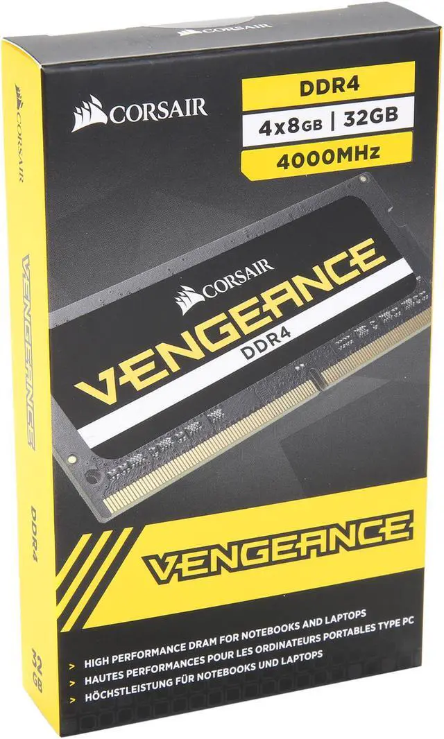 CORSAIR Vengeance 32GB (4 x 8GB) 260-Pin DDR4 SO-DIMM DDR4 4000