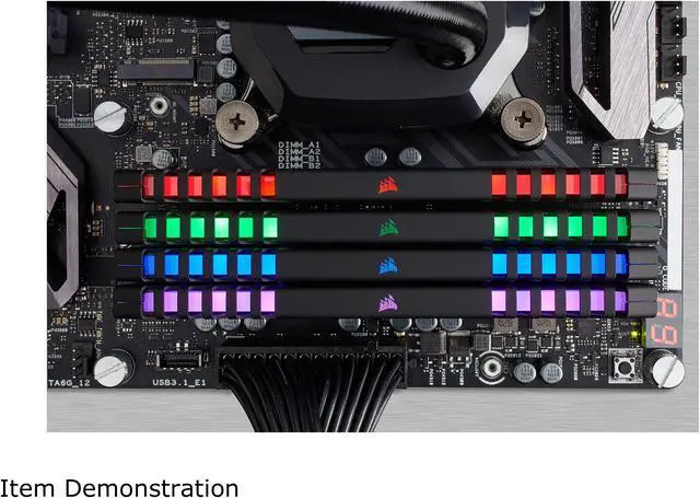 Alt view image 4 of 5 - CORSAIR Vengeance RGB 32GB (2 x 16GB) DDR4 3200 (PC4 25600) Desktop Memory Model CMR32GX4M2D3200C16