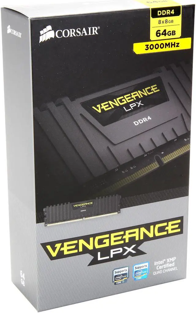 Alt view image 3 of 3 - CORSAIR Vengeance LPX 64GB (8 x 8GB) DDR4 3000 (PC4 24000) Desktop Memory Model CMK64GX4M8C3000C16