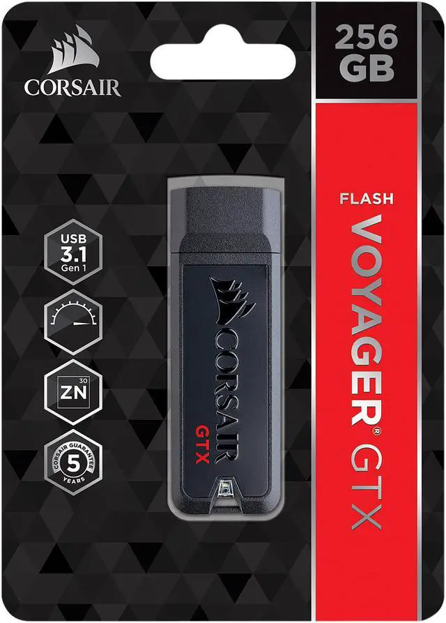 Alt view image 8 of 15 - CORSAIR Voyager GTX 256GB USB 3.1 Premium Flash Drive CMFVYGTX3C-256GB