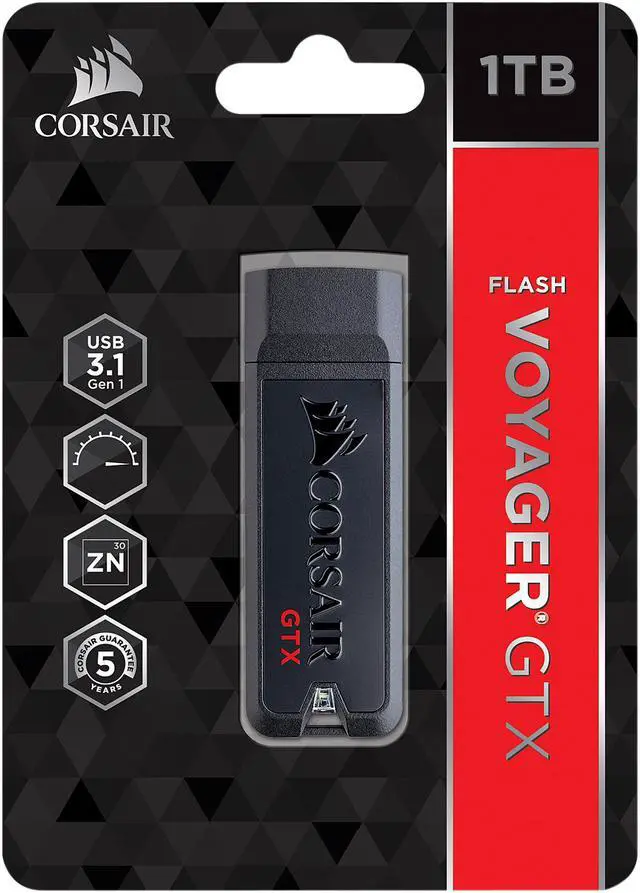 Alt view image 8 of 8 - CORSAIR Voyager GTX 1TB USB 3.1 Premium Flash Drive CMFVYGTX3C-1TB