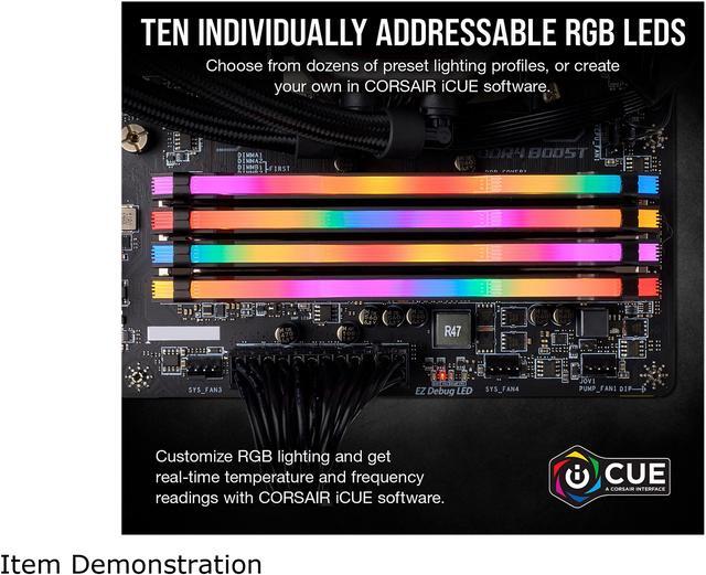 Alt view image 5 of 7 - CORSAIR Vengeance RGB Pro 16GB (2 x 8GB) 288-Pin DDR4 DRAM DDR4 3600 (PC4 28800) Desktop Memory Model CMW16GX4M2C3600C18
