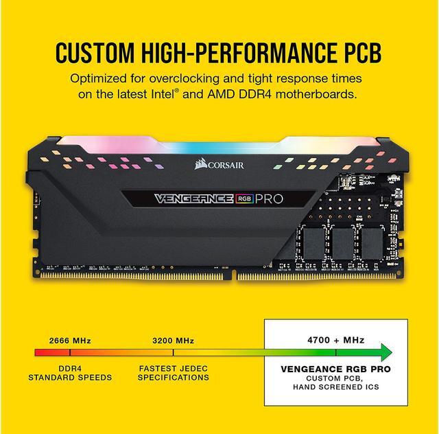 Alt view image 6 of 7 - CORSAIR Vengeance RGB Pro 16GB (2 x 8GB) 288-Pin DDR4 DRAM DDR4 3600 (PC4 28800) Desktop Memory Model CMW16GX4M2C3600C18