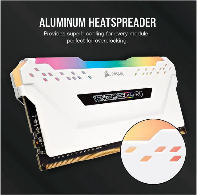 Alt view image 7 of 7 - CORSAIR Vengeance RGB Pro 16GB (2 x 8GB) 288-Pin PC RAM DDR4 3200 (PC4 25600) Desktop Memory Model CMW16GX4M2C3200C16W