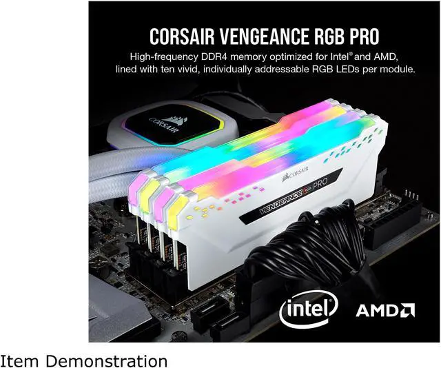 Alt view image 4 of 7 - CORSAIR Vengeance RGB Pro 16GB (2 x 8GB) 288-Pin PC RAM DDR4 3200 (PC4 25600) Desktop Memory Model CMW16GX4M2C3200C16W