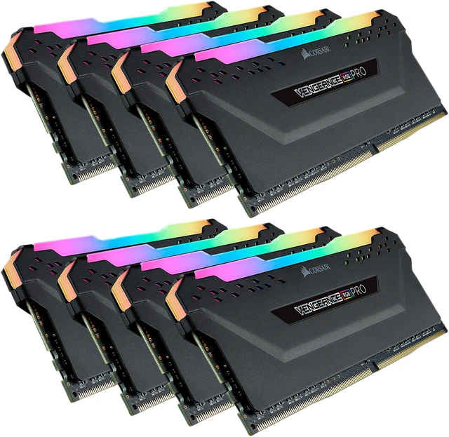 Alt view image 2 of 4 - CORSAIR Vengeance RGB Pro 64GB (8 x 8GB) DDR4 2933 (PC4 23400) Desktop Memory Model CMW64GX4M8Z2933C16