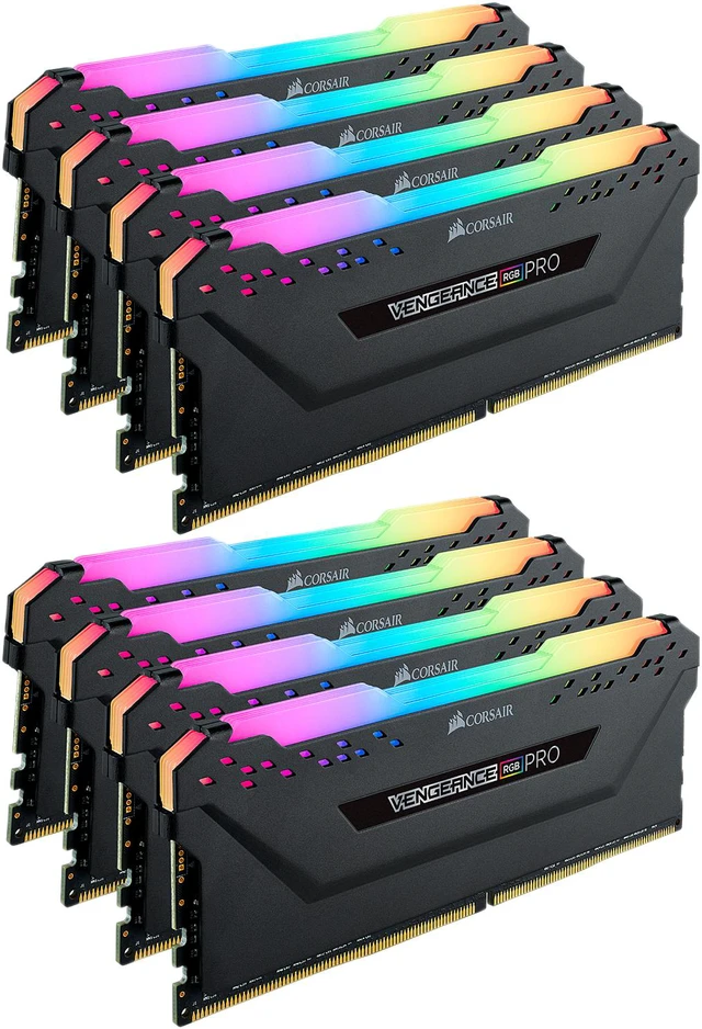 Alt view image 3 of 4 - CORSAIR Vengeance RGB Pro 64GB (8 x 8GB) DDR4 2933 (PC4 23400) Desktop Memory Model CMW64GX4M8Z2933C16