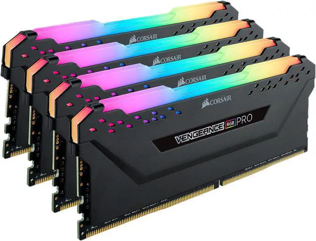Alt view image 3 of 5 - CORSAIR Vengeance RGB Pro 32GB (4 x 8GB) DDR4 4000 (PC4 32000) Desktop Memory Model CMW32GX4M4K4000C19