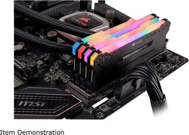 Alt view image 4 of 5 - CORSAIR Vengeance RGB Pro 32GB (4 x 8GB) DDR4 4000 (PC4 32000) Desktop Memory Model CMW32GX4M4K4000C19
