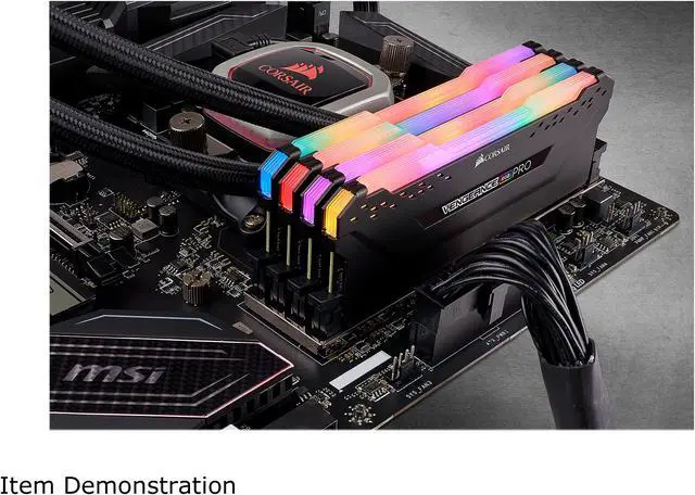 Alt view image 4 of 5 - CORSAIR Vengeance RGB Pro 64GB (4 x 16GB) DDR4 3000 (PC4 24000) Desktop Memory Model CMW64GX4M4C3000C15