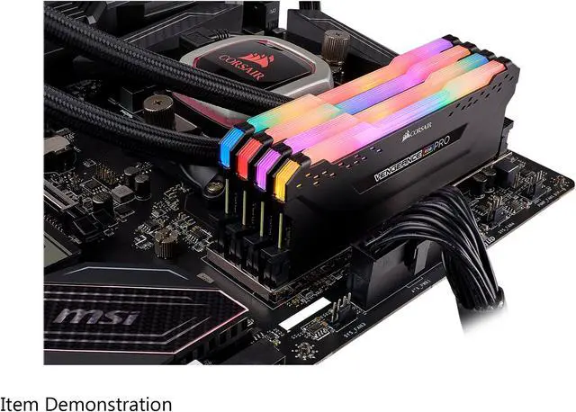 Alt view image 4 of 5 - CORSAIR Vengeance RGB Pro 64GB (4 x 16GB) DDR4 3200 (PC4 25600) Desktop Memory Model CMW64GX4M4C3200C16