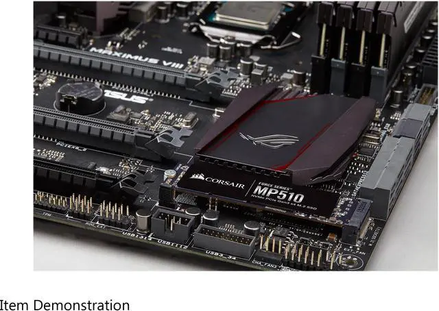 Alt view image 7 of 8 - Corsair Force MP510 M.2 2280 960GB PCI-Express 3.0 x4, NVMe 1.3 3D TLC Internal Solid State Drive (SSD) CSSD-F960GBMP510