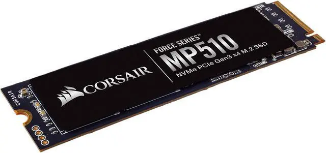 Alt view image 4 of 13 - Corsair Force MP510 M.2 2280 1.92TB PCI-Express 3.0 x4, NVMe 1.3 3D TLC Internal Solid State Drive (SSD) CSSD-F1920GBMP510