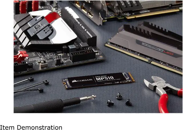 Alt view image 12 of 13 - Corsair Force MP510 M.2 2280 1.92TB PCI-Express 3.0 x4, NVMe 1.3 3D TLC Internal Solid State Drive (SSD) CSSD-F1920GBMP510