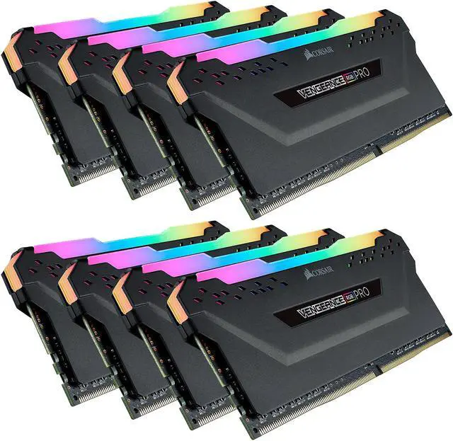 Alt view image 2 of 6 - CORSAIR Vengeance RGB Pro 64GB (8 x 8GB) DDR4 4000 (PC4 32000) Desktop Memory Model CMW64GX4M8X4000C19