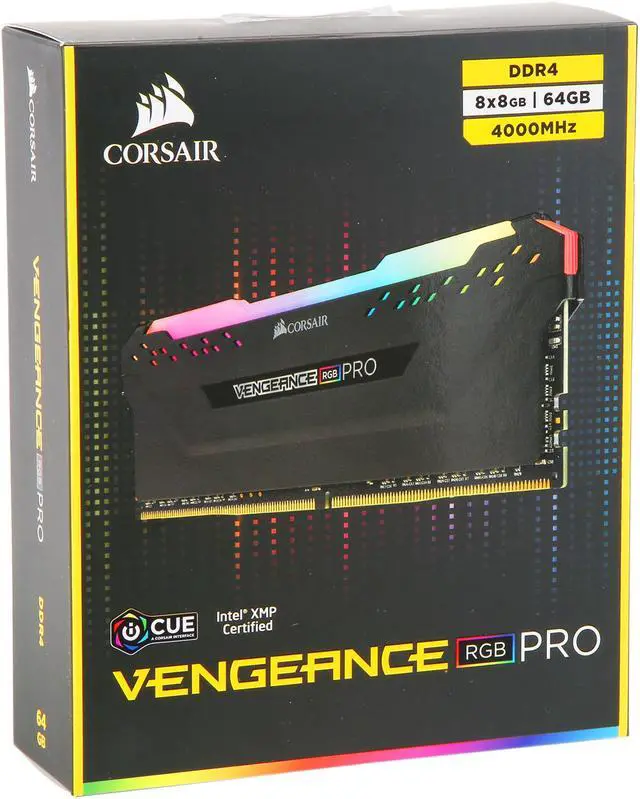 Alt view image 6 of 6 - CORSAIR Vengeance RGB Pro 64GB (8 x 8GB) DDR4 4000 (PC4 32000) Desktop Memory Model CMW64GX4M8X4000C19