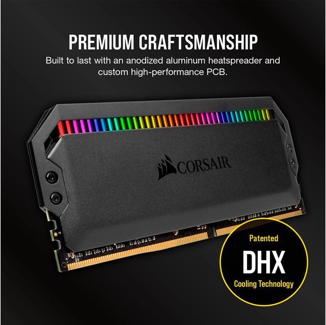 Alt view image 5 of 6 - CORSAIR Dominator Platinum RGB 32GB (4 x 8GB) DDR4 3600 (PC4 28800) Desktop Memory Model CMT32GX4M4C3600C18