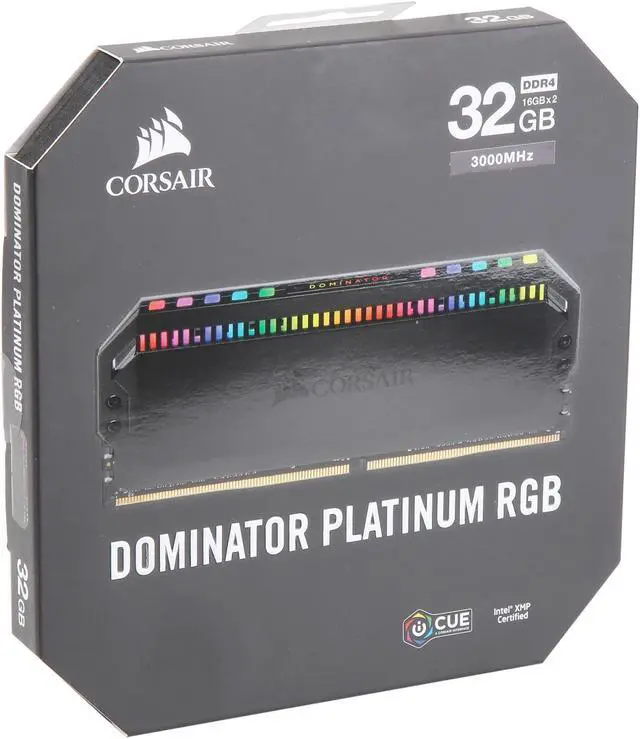 Alt view image 2 of 2 - CORSAIR Dominator Platinum RGB 32GB (2 x 16GB) DDR4 3000 (PC4 24000) Desktop Memory Model CMT32GX4M2C3000C15