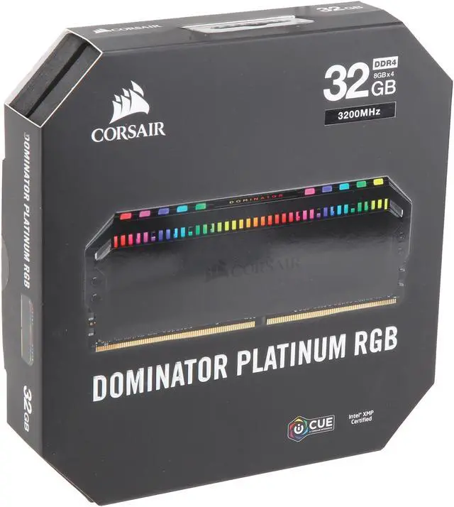 Alt view image 6 of 6 - CORSAIR Dominator Platinum RGB 32GB (4 x 8GB) DDR4 3200 (PC4 25600) Desktop Memory Model CMT32GX4M4C3200C16