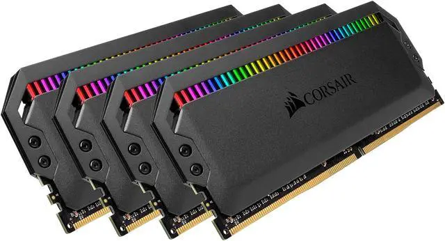 Alt view image 2 of 5 - CORSAIR Dominator Platinum RGB 64GB (4 x 16GB) DDR4 3200 (PC4 25600) Desktop Memory Model CMT64GX4M4C3200C16
