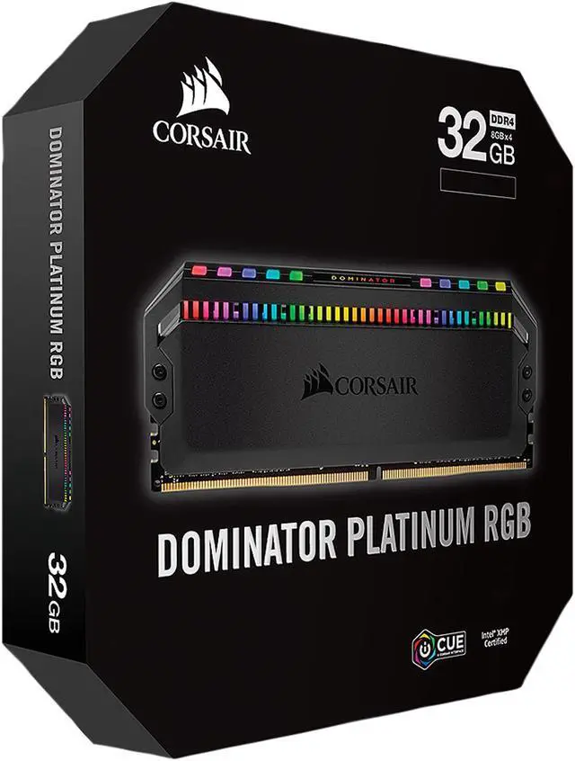Alt view image 5 of 5 - CORSAIR Dominator Platinum RGB 32GB (4 x 8GB) DDR4 3466 (PC4 27700) Desktop Memory Model CMT32GX4M4C3466C16