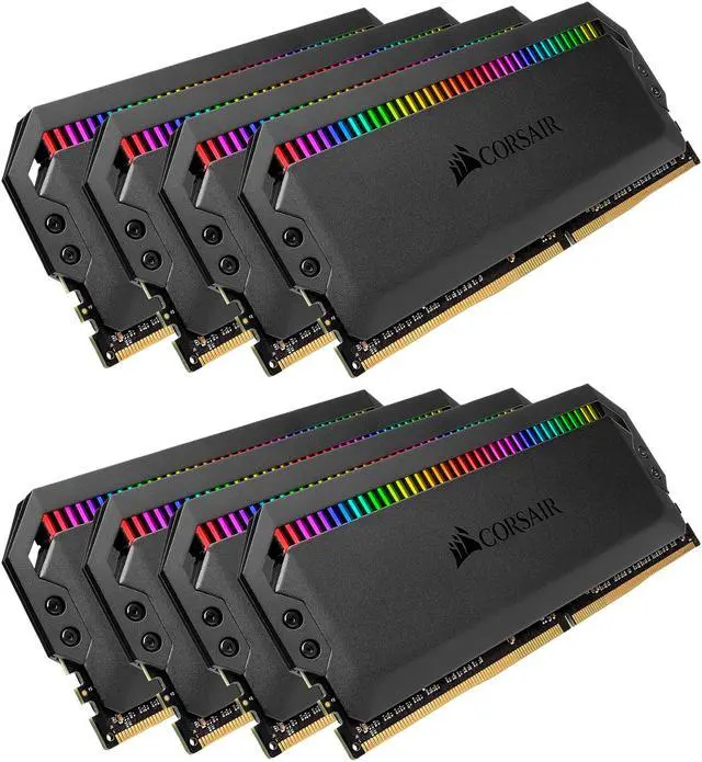 Alt view image 2 of 5 - CORSAIR Dominator Platinum RGB 128GB (8 x 16GB) DDR4 3200 (PC4 25600) Desktop Memory Model CMT128GX4M8C3200C16