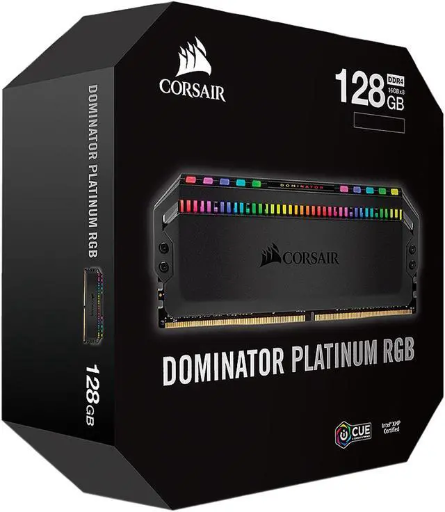 Alt view image 5 of 5 - CORSAIR Dominator Platinum RGB 128GB (8 x 16GB) DDR4 3200 (PC4 25600) Desktop Memory Model CMT128GX4M8C3200C16