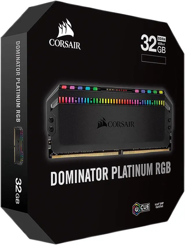 Alt view image 5 of 5 - CORSAIR Dominator Platinum RGB 32GB (4 x 8GB) DDR4 4000 (PC4 32000) Desktop Memory Model CMT32GX4M4K4000C19