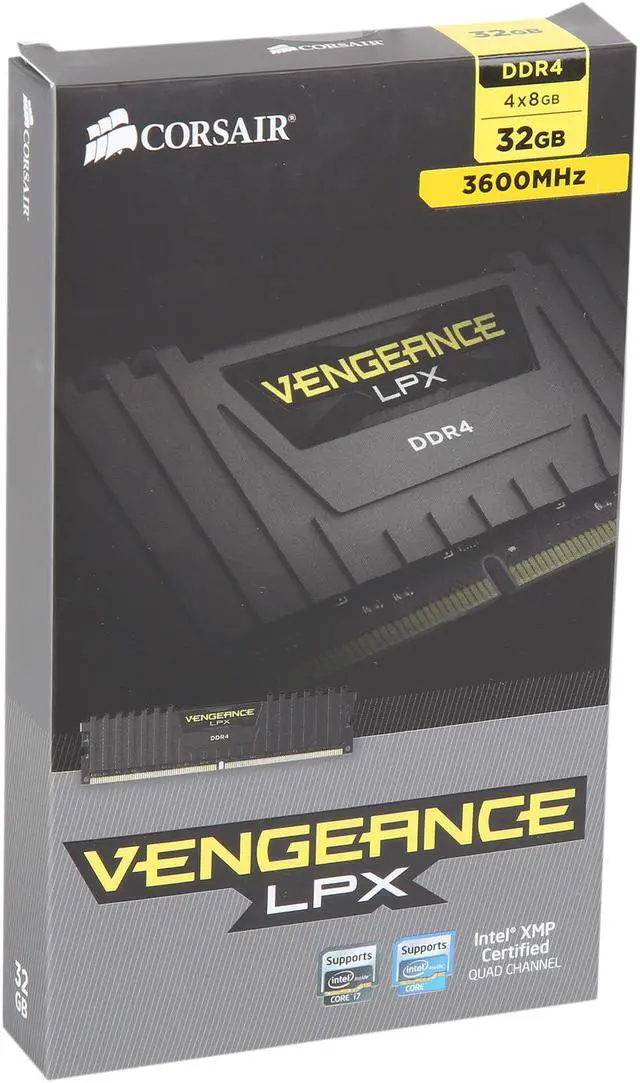 Alt view image 5 of 5 - CORSAIR Vengeance LPX 32GB (4 x 8GB) 288-Pin PC RAM DDR4 3600 (PC4 28800) Desktop Memory Model CMK32GX4M4D3600C18