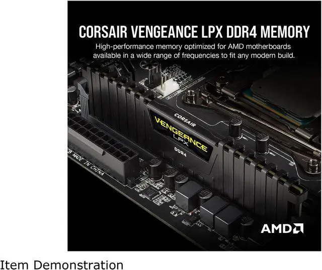 Alt view image 2 of 5 - CORSAIR Vengeance LPX (AMD Ryzen Ready) 32GB (2 x 16GB) 288-Pin DDR4 3200 (PC4 25600) Desktop Memory Model CMK32GX4M2Z3200C16