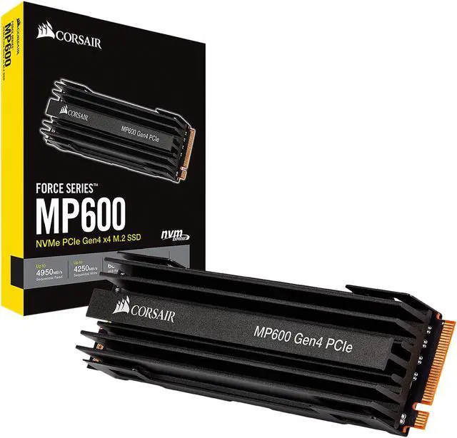Alt view image 7 of 7 - Corsair Force MP600 M.2 2280 2TB PCI-Express Gen 4.0 x4 NVMe 3D TLC Internal Solid State Drive (SSD) CSSD-F2000GBMP600