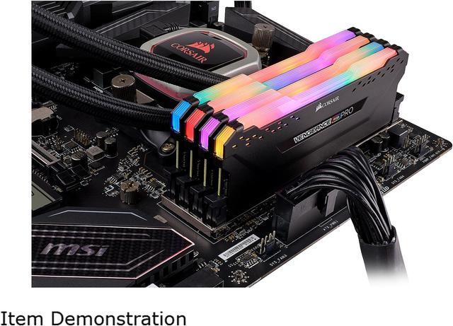 Alt view image 4 of 5 - CORSAIR Vengeance RGB Pro 32GB (4 x 8GB) 288-Pin PC RAM DDR4 3600 (PC4 28800) Desktop Memory Model CMW32GX4M4D3600C18