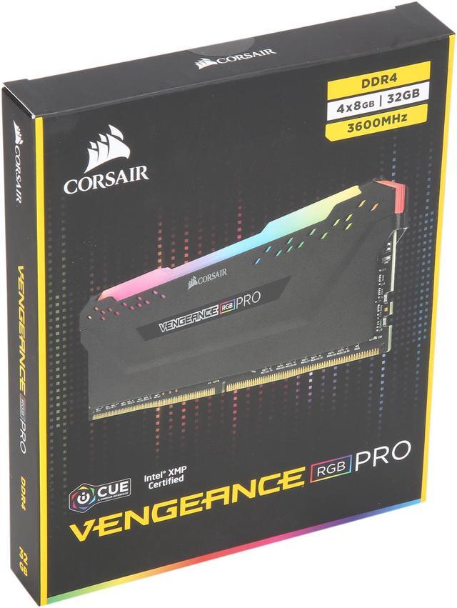 Alt view image 5 of 5 - CORSAIR Vengeance RGB Pro 32GB (4 x 8GB) 288-Pin PC RAM DDR4 3600 (PC4 28800) Desktop Memory Model CMW32GX4M4D3600C18