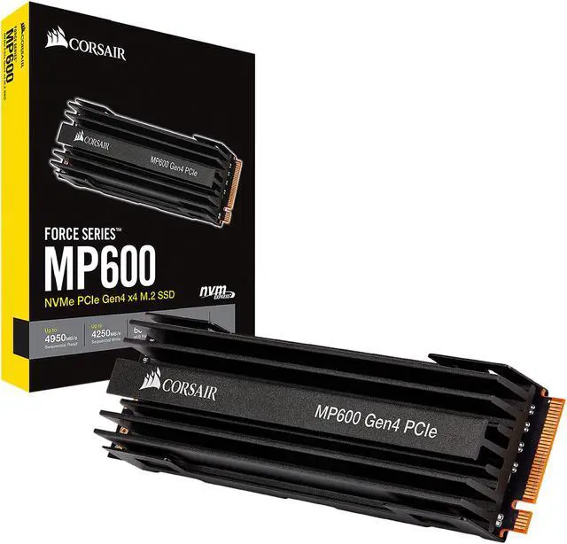 Alt view image 7 of 14 - Corsair Force MP600 M.2 2280 500GB PCI-Express Gen 4.0 x4 NVMe 3D TLC Internal Solid State Drive (SSD) CSSD-F500GBMP600