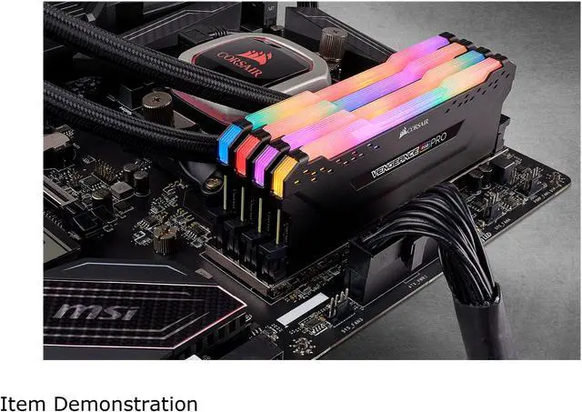 Alt view image 3 of 4 - CORSAIR Vengeance RGB Pro 128GB (4 x 32GB) 288-Pin PC RAM DDR4 3600 (PC4 28800) Desktop Memory Model CMW128GX4M4D3600C18