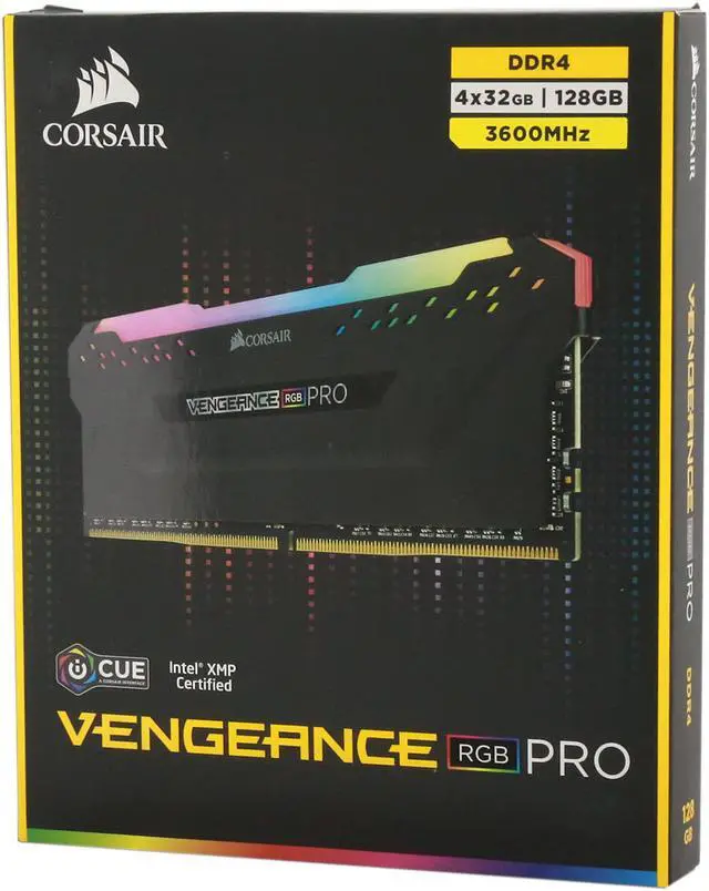 Alt view image 4 of 4 - CORSAIR Vengeance RGB Pro 128GB (4 x 32GB) 288-Pin PC RAM DDR4 3600 (PC4 28800) Desktop Memory Model CMW128GX4M4D3600C18