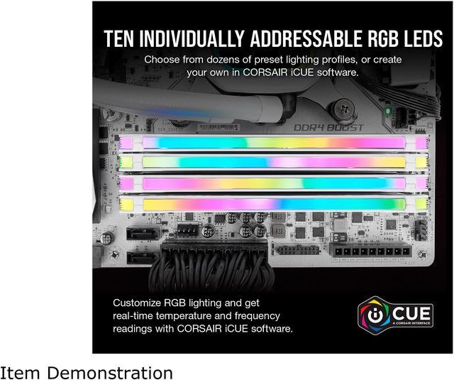 Alt view image 5 of 7 - CORSAIR Vengeance RGB Pro 16GB (2 x 8GB) 288-Pin PC RAM DDR4 3600 (PC4 28800) Desktop Memory Model CMW16GX4M2D3600C18W