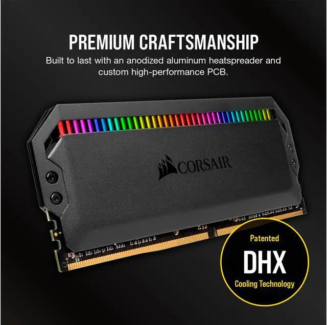 Alt view image 6 of 6 - CORSAIR Dominator Platinum RGB 64GB (2 x 32GB) DDR4 3200 (PC4 25600) Desktop Memory Model CMT64GX4M2C3200C16