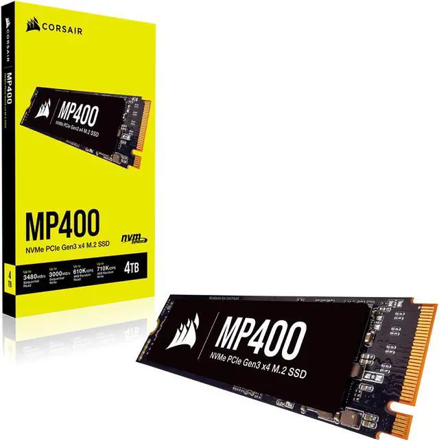 Alt view image 7 of 7 - Corsair MP400 M.2 2280 4TB PCI-Express 3.0 x4, NVMe 1.3 3D QLC Internal Solid State Drive (SSD) CSSD-F4000GBMP400