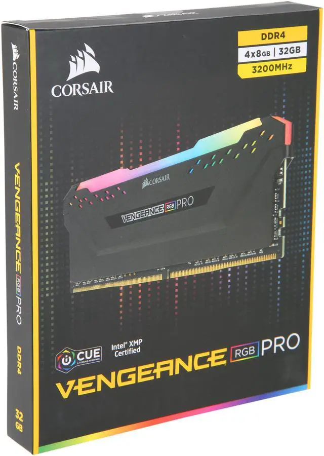 Alt view image 5 of 5 - CORSAIR Vengeance RGB Pro 64GB (4 x 16GB) 288-Pin PC RAM DDR4 3000 (PC4 24000) Desktop Memory Model CMW64GX4M4D3000C16