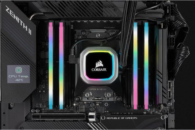 Corsair Vengeance RGB Pro SL Kit 32 Go DDR4-3200 CL16 (CMH32GX4M2E3200C16W)  au meilleur prix sur