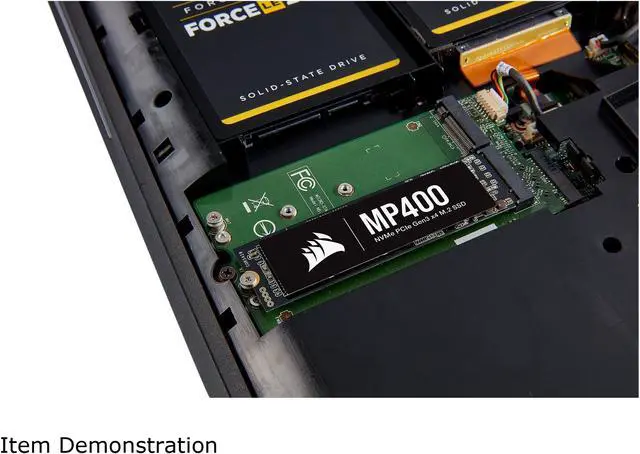 Alt view image 6 of 11 - Corsair MP400 M.2 2280 2TB PCI-Express Gen 3.0 x4, NVMe 1.3 3D QLC Internal Solid State Drive (SSD) CSSD-F2000GBMP400R2