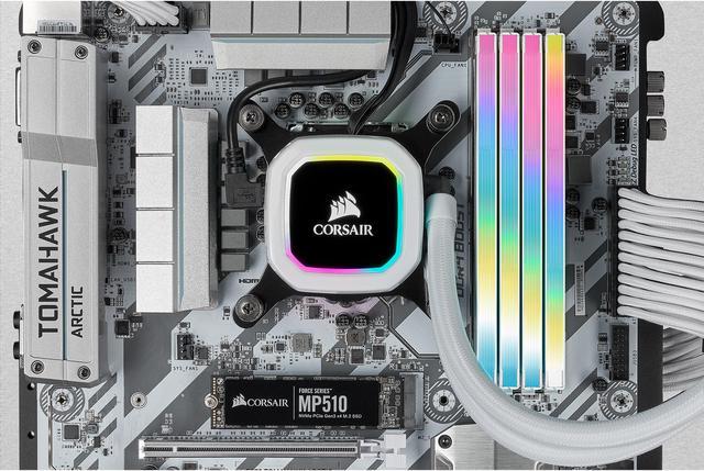 Corsair Vengeance RGB PRO SL Series 64 Go (4 x 16 Go) DDR4 3200 MHz CL16 -  Blanc - Mémoire PC - LDLC