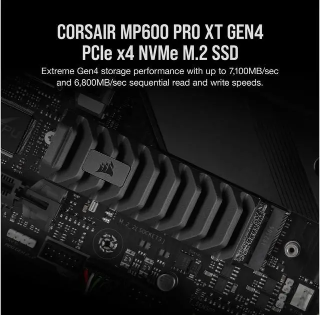 Alt view image 11 of 15 - Corsair MP600 PRO XT M.2 2280 1TB PCI-Express 4.0 x4 NVMe 1.4 3D TLC Internal Solid State Drive (SSD) CSSD-F1000GBMP600PXT