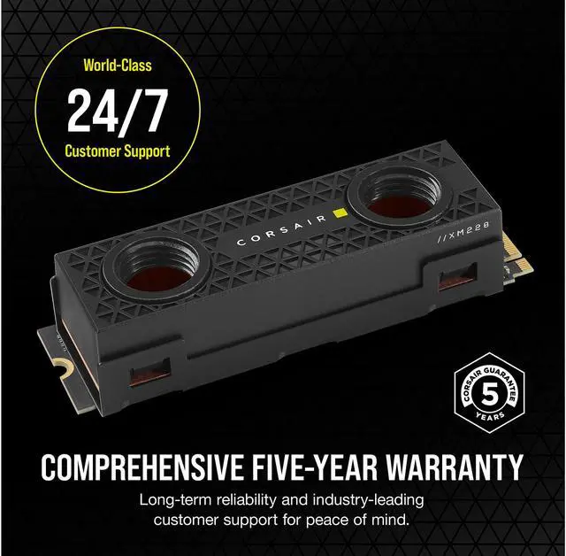 Alt view image 9 of 13 - Corsair MP600 PRO XT Hydro X Edition M.2 2280 4TB PCI-Express 4.0 x4 NVMe 1.4 3D TLC Internal Solid State Drive Up to 7,100MB/sec (SSD) CSSD-F4000GBMP600PHXT