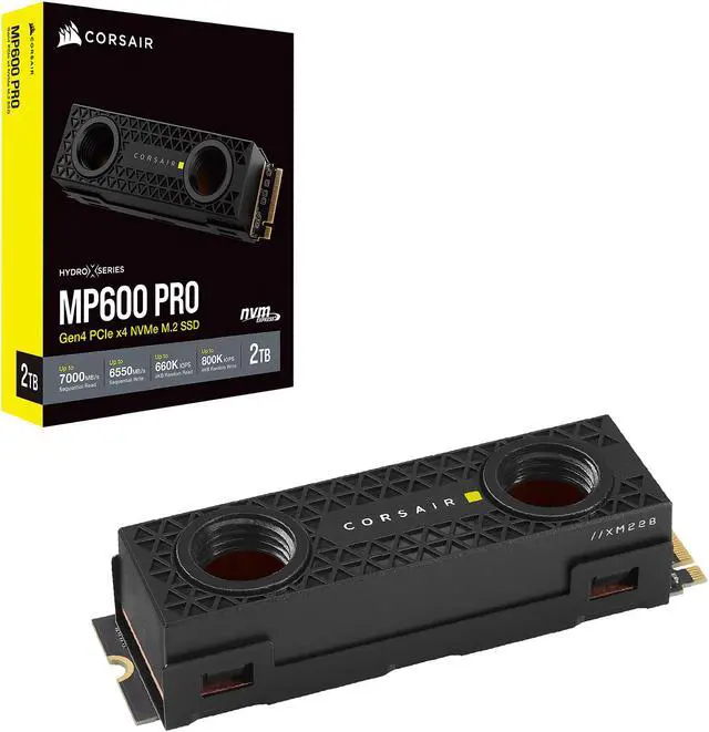Alt view image 8 of 13 - Corsair MP600 PRO XT Hydro X Edition M.2 2280 4TB PCI-Express 4.0 x4 NVMe 1.4 3D TLC Internal Solid State Drive Up to 7,100MB/sec (SSD) CSSD-F4000GBMP600PHXT