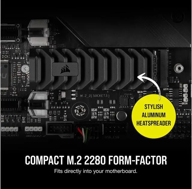 Alt view image 10 of 15 - Corsair MP600 PRO XT M.2 2280 4TB PCI-Express 4.0 x4 NVMe 1.4 3D TLC Internal Solid State Drive up to 7,100MB/sec (SSD) CSSD-F4000GBMP600PXT
