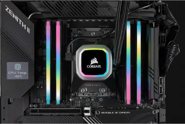Alt view image 3 of 4 - CORSAIR Vengeance RGB Pro SL 64GB (2 x 32GB) 288-Pin PC RAM DDR4 3600 (PC4 28800) Desktop Memory Model CMH64GX4M2D3600C18