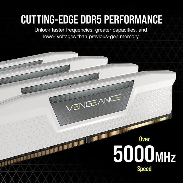 Alt view image 2 of 7 - CORSAIR Vengeance 32GB (2 x 16GB) 288-Pin PC RAM DDR5 6000 (PC5 48000) Desktop Memory Model CMK32GX5M2E6000Z36W